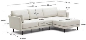 Krémová rohová pohovka Gilma – Kave Home