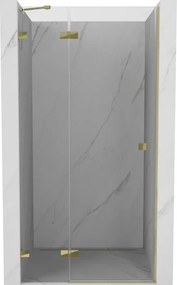 Mexen, Mexen Lunar ľavé otočné sprchové dvere 105 cm, transparentné, zlaté - 834-105-000-50-00-L