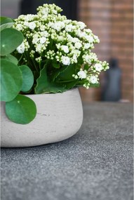 Dekoračná miska PERA, sklolaminát, Ø 27 cm, béžová