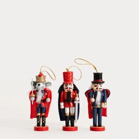 Závesná vianočná dekorácia NUTCRACKER luskáčik 754449 (3 ks)