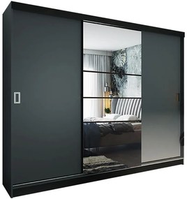 Skriňa Retro 200 6L grafit / dvierka grafit