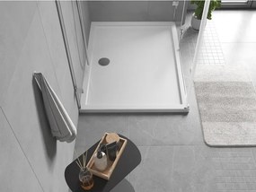 Mexen Flow obdĺžniková sprchová vanička slim 100 x 80 cm, biely lesk - 46R108010