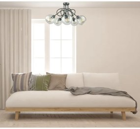 Prisadený luster EVIE 5xE27/60W/230V antracit/číra