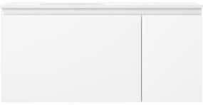 Mexen Orio, kúpeľňová skrinka 100 cm s umývadlom Vela vľavo, 1S, 1D, biela matná, 91A13-10047-3-BBFF01-W23L01