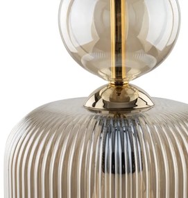 Luster na lanku SOPHIA 1xE14/10W/230V čierna/dymová béžová