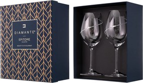Diamante pohár na červené víno Silhouette City s kamienkami Swarovski 470 ml 2KS
