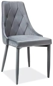 Jedálenská stolička Trix II Velvet, sivá