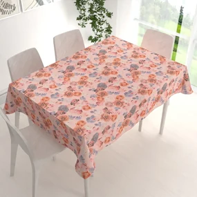 Biante Teflónový obdĺžnikový obrus TF-062 Ruže na lososovo ružovom 140x220 cm