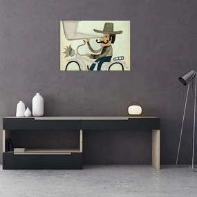 Astronóm na bicykli (70x50 cm)