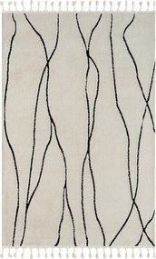 My Flair, Kusový koberec Moroccan Serenity weiß, 100x200, čiernobiela, obývacia izba