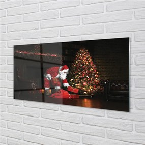 Nástenný panel  Ozdoby na vianočný stromček darčeky Claus 125x50 cm
