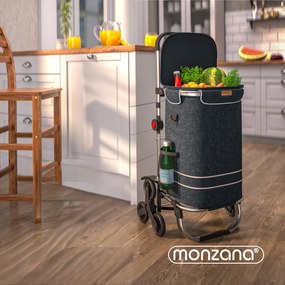 Jurhan Nákupná taška na kolieskach do schodov COMFORT, 50l,  čierna