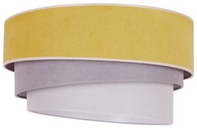 Duolla - Stropné svietidlo TRIO 1xE27/15W/230V pr. 45 cm žltá/šedá/biela