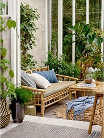 Bambusová záhradná pohovka v béžovo-prírodnej farbe Sole – Bloomingville