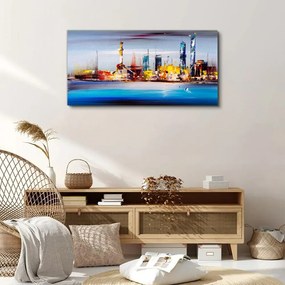 Obraz canvas Abstrakcie mestskej mora