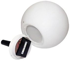 Vonkajšia lampa biela 25 cm vrátane LED IP44 slnečná RGBW - Ludger
