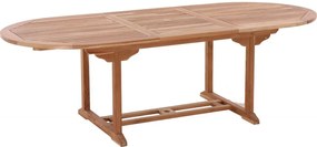 Drevený rozkladací záhradný stôl IBEZA 180x100 cm z prírodného teakového dreva