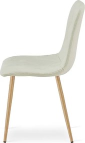 Jedálenská stolička LIBRA béžová / hnedé nohy