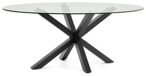Jedálenský stôl so sklenenou doskou 100x200 cm Argo – Kave Home