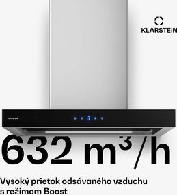 Klarstein Valeria ostrovčekový digestor | Režimy odsávania a recirkulácie | Elegantný dizajn z nehrdzavejúcej ocele | 632 m³/h | 60 cm
