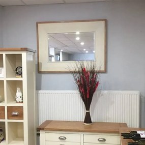 Provensálske biele zrkadlo na stenu 110x4x75 cm