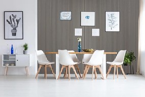 Drevený akustický panel, 2400 x 600 mm, B2BP009, balenie 5 ks, dub grafitový