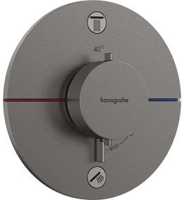 HANSGROHE ShowerSelect Comfort S termostat pod omietku pre 2 spotrebiče, kartáčovaný čierny chróm, 15554340