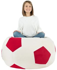 Sedací vak Futbal červený plyš