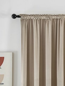 Zamatové zatemňovacie závesy Cesar prírodné - 140 x 280 cm (2ks) - riasiaca stuha