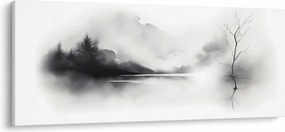 Obraz - Atramentová maľba krajiny (120x50 cm)
