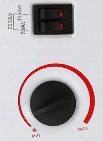 Konvektorový ohrievač 2000 W, 58 x 13,5 x 39 cm