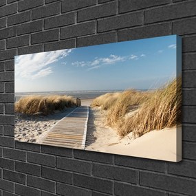 Obraz na plátne Pláž chodník krajina 125x50 cm
