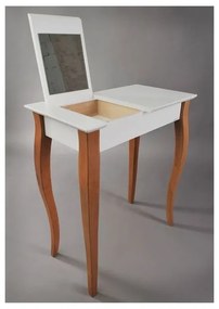 Biely toaletný stolík so zrkadlom Ragaba Dressing Table, dĺžka 85 cm