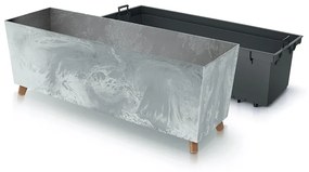 Plastový kvetináč na nožičkách DUC800NE 77 cm - sivý betón