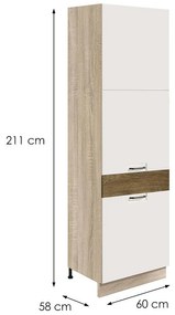 Skrinka do kuchyne Favorit 21d Sonoma/White+Ribbeck