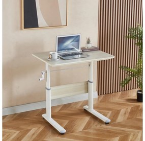 PC stolík Kasio (dub + biela). Vlastná spoľahlivá doprava až k Vám domov. 1119394