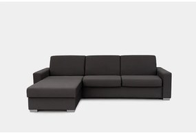 Rozkladacia rohová sedacia súprava LEKA lv. hnedá s úložným priestorom