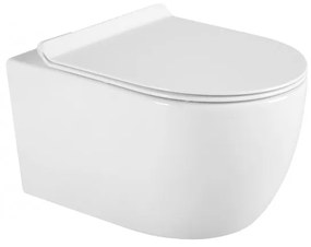 Závesný set GEBERIT Duofix Basic+ WC CARMEN Rimless 49 x 37 cm + pomaly padajúca doska Slim, biela, 3388XX00+39010100