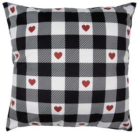 Bielo-červená obliečka na vankúš s jeleňom White&Red Deer - 45*45 cm