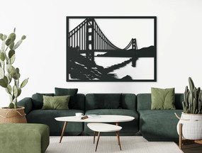 drevko Obraz Most Golden Gate, San Francisco Rozmer obrazu: 47,5 x 65 cm, Farba dekorácie: Čierna