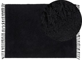 Bavlnený koberec 140 x 200 cm čierny BITLIS Beliani