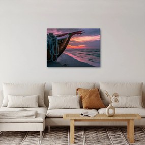 Obraz loďky na brehu (70x50 cm)