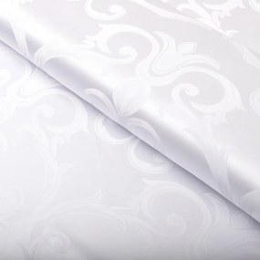 Biante Dekoračný behúň na stôl Monako PM-125 Veľký zámocký vzor biely 45x160 cm