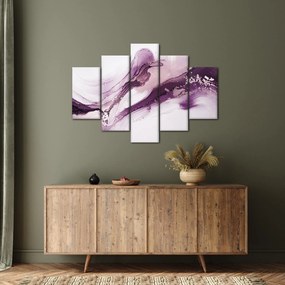 Obraz - Purple fluid art (150x105 cm)