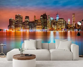 Gario Fototapeta Manhattan v noci Materiál: Vliesová, Rozmery: 450 x 315 cm