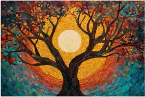 Obraz - Slnko v korune stromu života (90x60 cm)