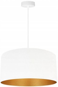 Závesné svietidlo Mediolan, 1x biele/zlaté textilné tienidlo, (výber z 2 farieb konštrukcie), (fi 40cm)