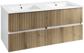 Aqualine Aqualine, PANEDA STRIP umývadlová skrinka 119x55x45,2cm, dub emporio, PN312