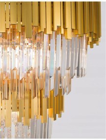 Nova Luce závesné svietidlo Grane zlatý kov a krištáľ E14 20x5W 230V IP20 be
