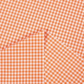 Biante Dekoračný behúň na stôl Rebeka RE-006 Oranžovo-biela kocka malá 45x180 cm